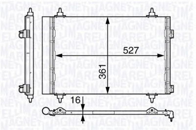 MAGNETI MARELLI 350203714000 -  Конденсатор, кондиционер